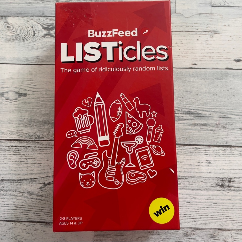 BuzzFeed LISTicles The Game of Ridiculously Random Lists Game 2-8 Players 14&Up
